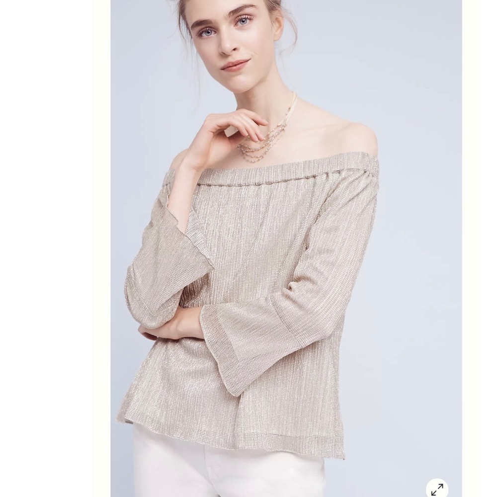 Waverly Grey Maddie Metallic‎ Off-The-Shoulder Top